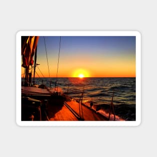 SUNSET ON BOAT Magnet