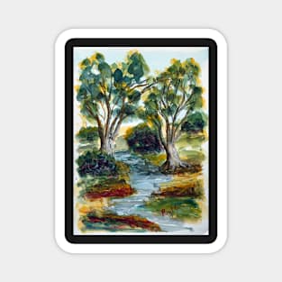 Lazy Creek - Watercolour Magnet