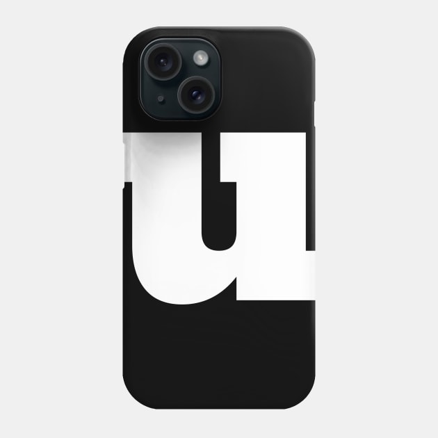 Alphabet U (lowercase letter u), Letter U Phone Case by maro_00