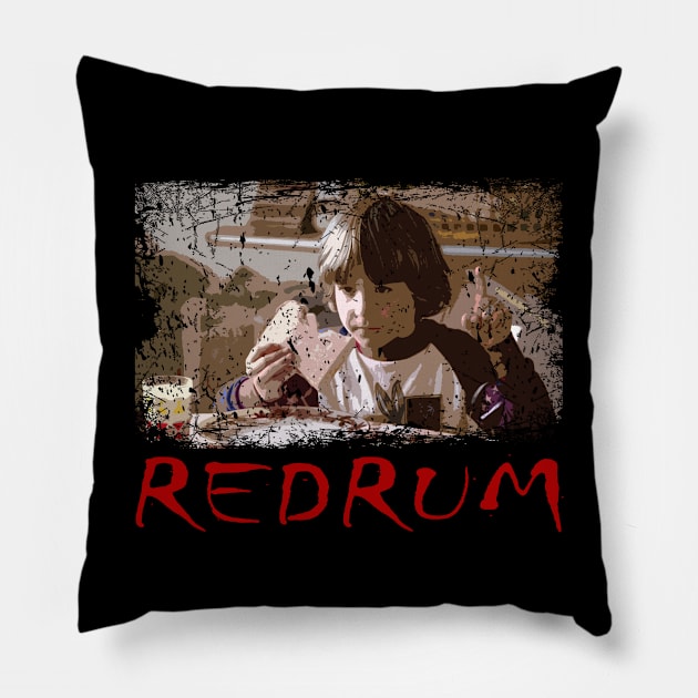 Redrum Legacy Celebrate the Psychological Thrills and Iconic Twists of Shining's Chilling Story on a Tee Pillow by Irwin Bradtke