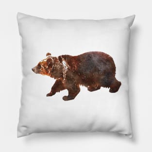 Watercolor Grizzly Bear Pillow