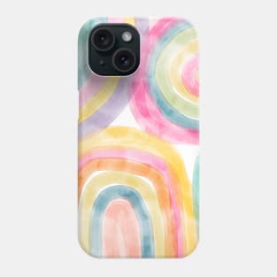 Abstract Watercolor Rainbow Painting Phone Case