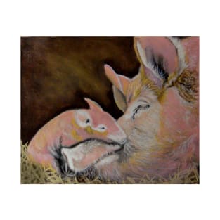 Mum and baby piglet.. T-Shirt