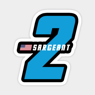 Logan Sargeant 2 Signature Number Magnet