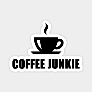 Coffee Junkie (Coffee Drinker / Coffee Cup / Black) Magnet