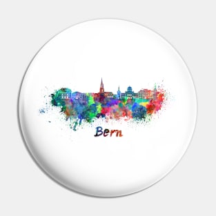 Bern skyline in watercolor Pin