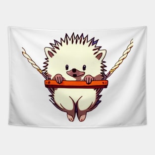 HEDGEHOG ON A SWING #01 Tapestry