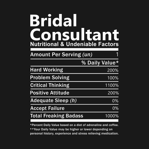 Bridal Consultant - Nutritional Factors by Skull Over Love