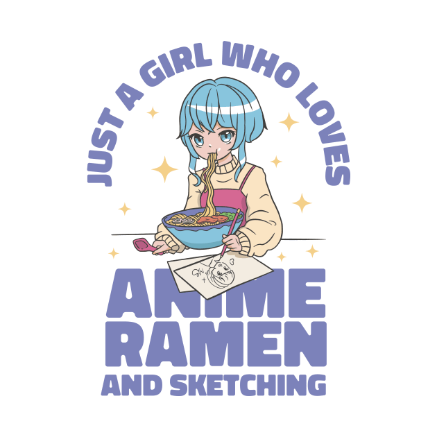 Anime Ramen And Sketching P by LindenDesigns