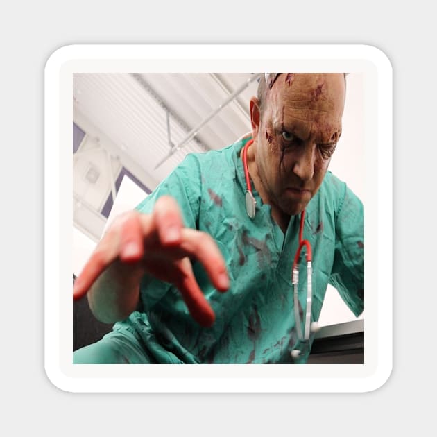 Zombie surgeon Magnet by Fussell Films