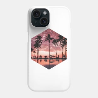 Sunset and Palms Geometric Photography Phone Case