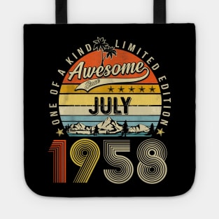 Awesome Since July Vintage 65th Birthday Tote