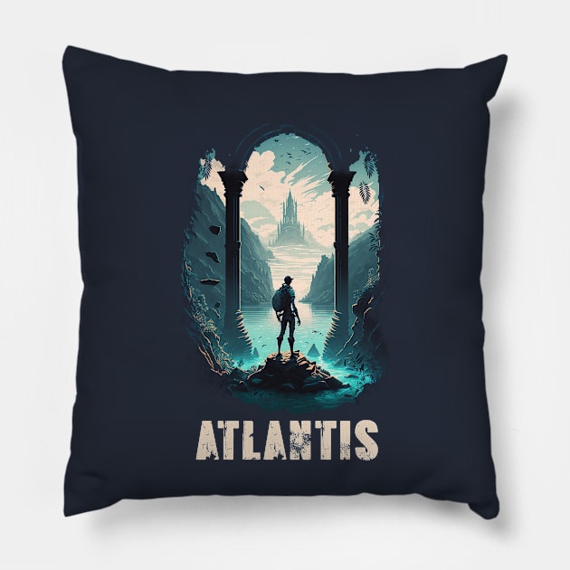 The Legend of Atlantis Pillow by Abili-Tees