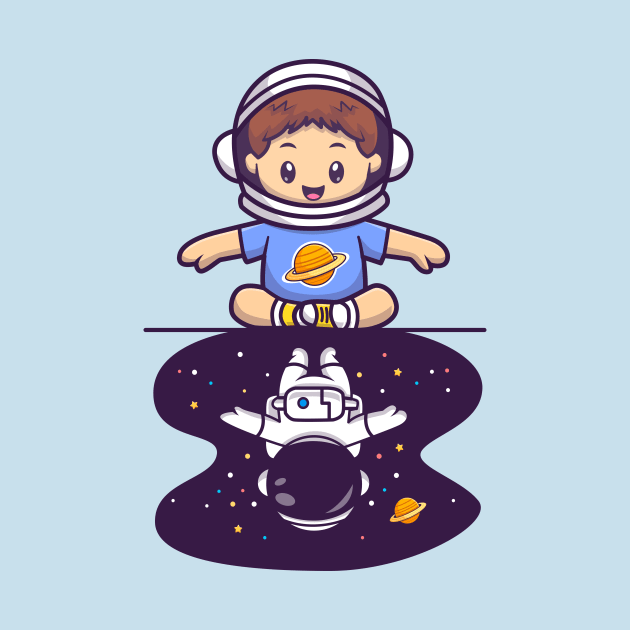 Cute Boy And Astronaut Cartoon by Catalyst Labs