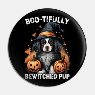 Boo-tifully Bewitched Puppy Dog Halloween Pin