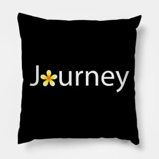 Journey artistic text design Pillow