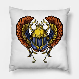 Egyptian Scarab Beetle Symbol Pillow