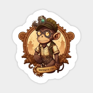 Grease Monkey Steampunk Style Monkey Magnet