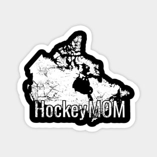 Hockey Mom in Wintery White Canada Magnet