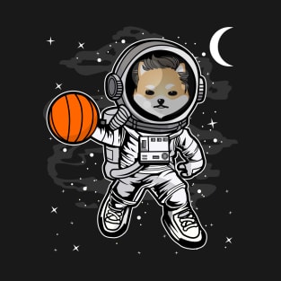 Astronaut Basketball Dogelon Mars ELON Coin To The Moon Crypto Token Cryptocurrency Blockchain Wallet Birthday Gift For Men Women Kids T-Shirt