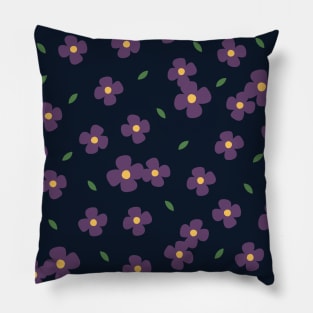 Cute Purple Flower Pattern Pillow