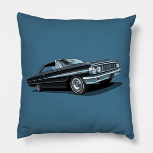 1964 Ford Galaxie 500 in raven black Pillow