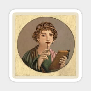 Sappho Fresco Pompeii Magnet