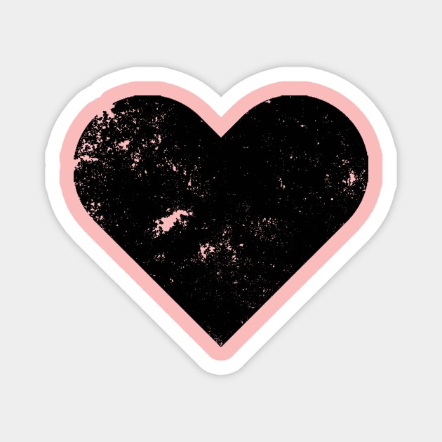 Black Heart Magnet by DazzlingApparel