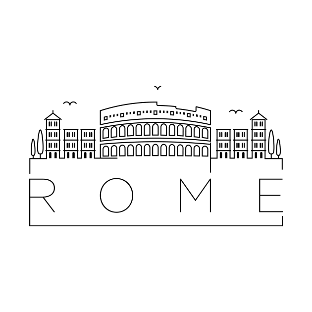 Rome Minimal Skyline by kursatunsal