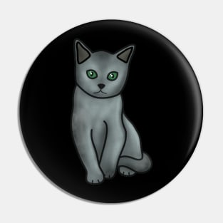 Russian Blue Cat Pin