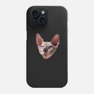 Sphynx Cat Cute Hairless Blue Eyed Kitten Phone Case