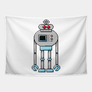 Pixel Robot 128 Tapestry