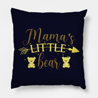 Mama's Little Bear Cute gift for baby yellow bear Pillow