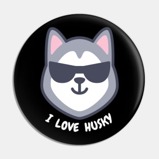 siberian husky sunglasses Pin