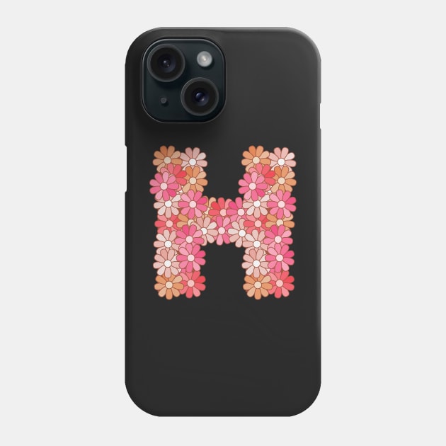 Floral Initial Monogram Phone Case by Pris25