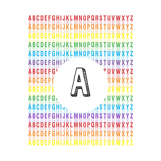 Letter A - Alphabet - Rainbow by Girona