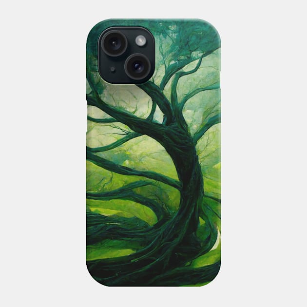 Paint Of abstract tree Phone Case by JequiPrint