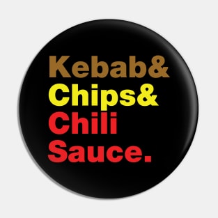 Kebab & Chips & Chili Sauce. Pin