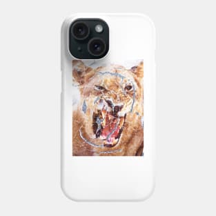 Ripped and torn lioness Phone Case