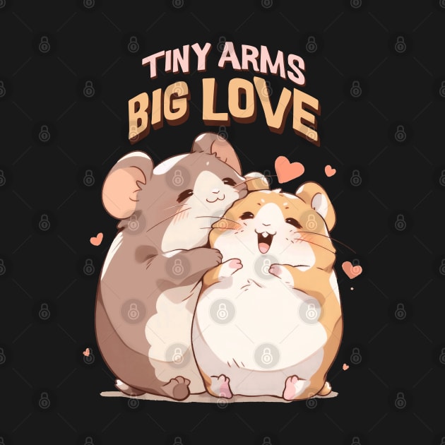 Adorable Kawaii Hamster Love design by Luxinda