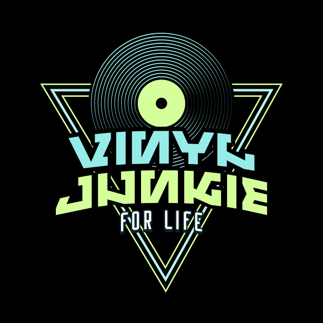 VINYL JUNKIE  - For Life (blue/lime) by DISCOTHREADZ 