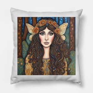 Cher as a fairy in the woods Pillow