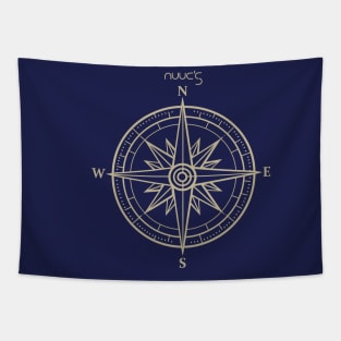 Marine nautical boat compass Tapestry