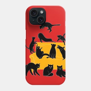 Cute Black Cats on the Couch Phone Case