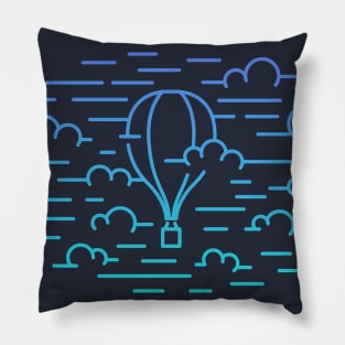 Gradient blue blimp Pillow