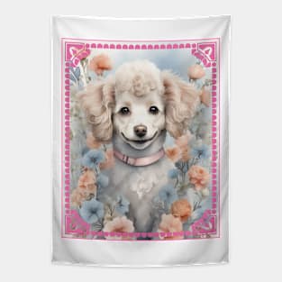 Watercolor little Poodle Tapestry