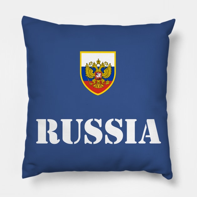 Russia Flag Pillow by vladocar
