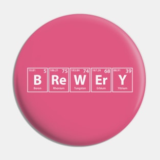 Brewery (B-Re-W-Er-Y) Periodic Elements Spelling Pin