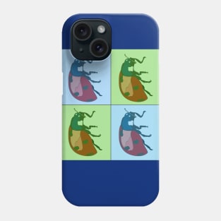 Ladybug Pop Art - Blue and Green Phone Case