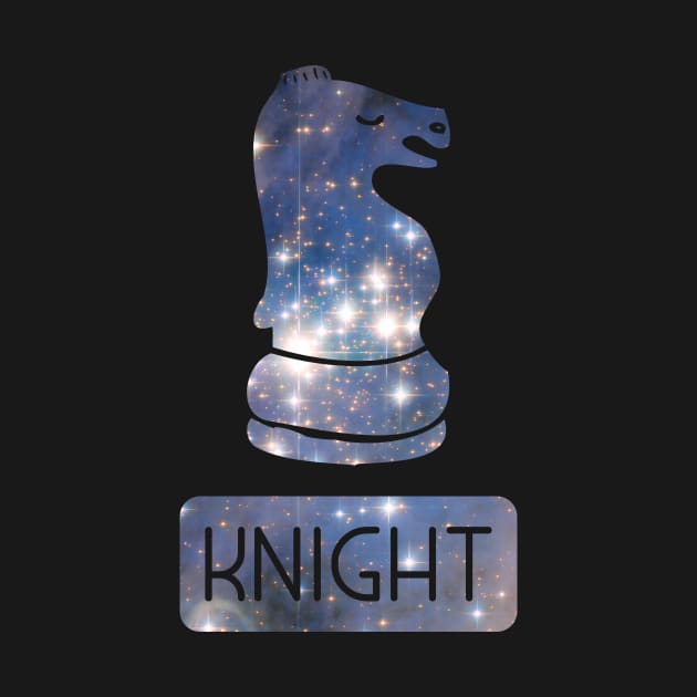 Knight Chess Piece Starry Night Galaxy by yeoys